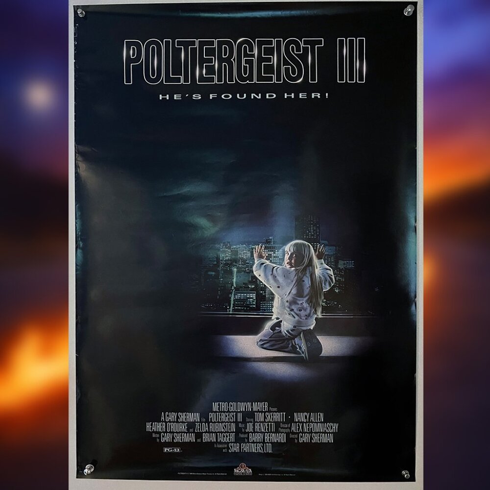 POLTERGEIST III (1988) - ORIGINAL SINGLE SIDED VIDEO STORE MOVIE POSTER